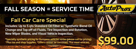 Fall Car Care Special